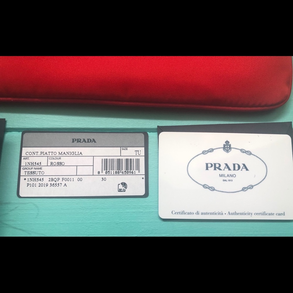PRADA-AUTHENTIC NWT Tessuto Nylon/Leather WRISTLET - Picture 6 of 8